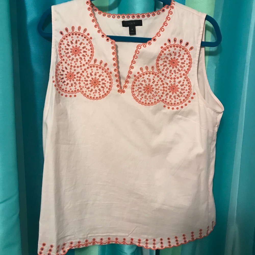 J. Crew embroidered top